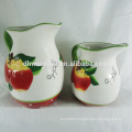 Hot sale ceramic apple milk jug